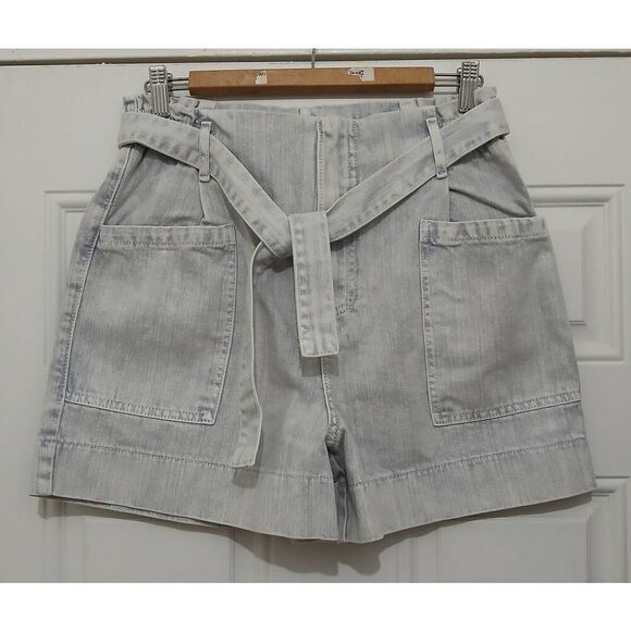 Pilcro anthropologie womens size 27 hi waist paperbag boyfriend denim shorts - Picture 1 of 8
